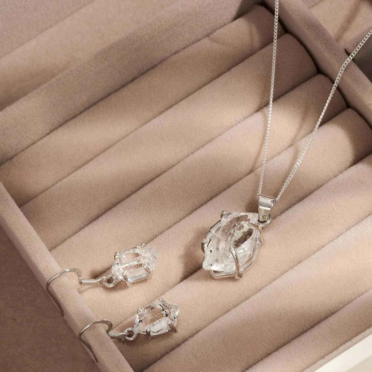 Herkimer Diamond Dangly Earrings - Image 3