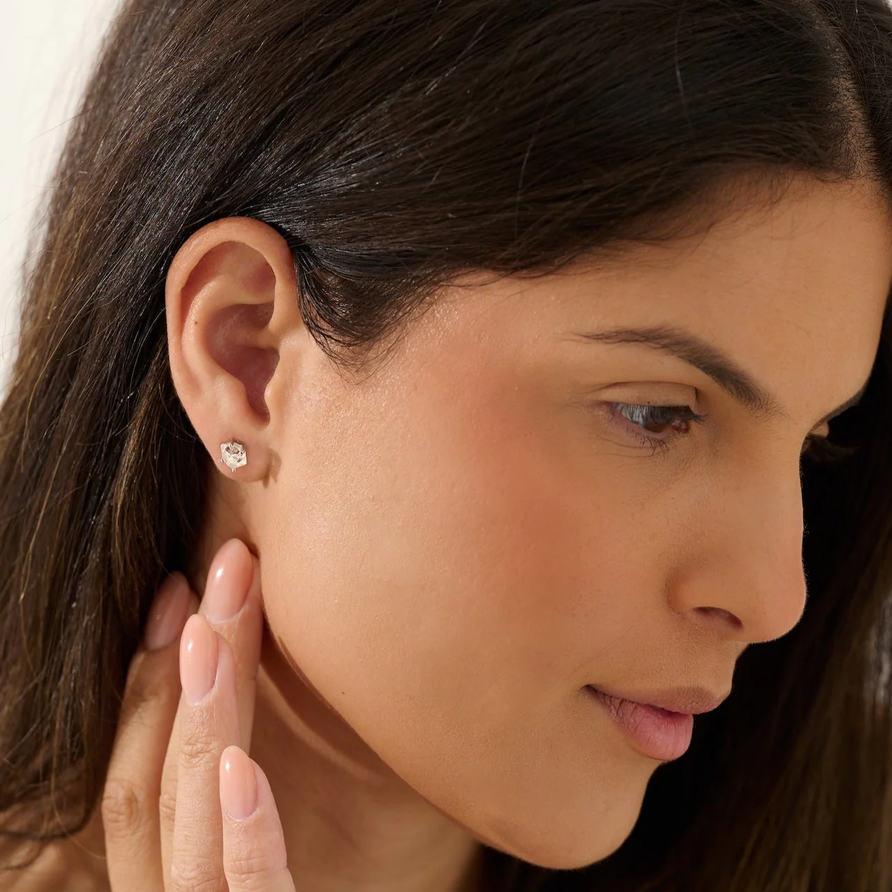 'The Stone of Attunement' HIGH GRADE Herkimer Diamond Studs Sterling Silver - Image 3