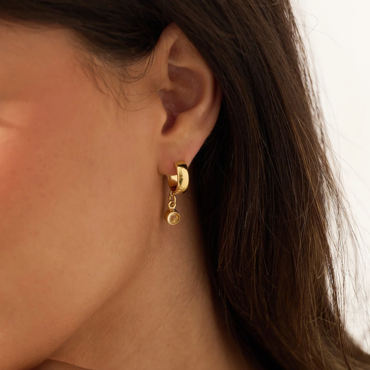 The 'Sunburst' Gold Citrine Hoops - Image 4